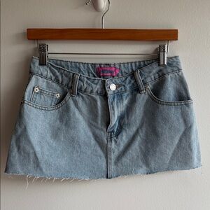 EDIKTED Denim Mini Skirt Size Small